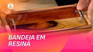 Bandeja decorativa de Resina Ep&oacute;xi em Madeira | Fa&ccedil;a Voc&ecirc; Mesmo
