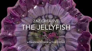 003 Altered Dragon Flower Resin Pour - Unique Jellyfish like Results