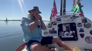 Jordan plays 'Amazing Grace' at a funeral for a the tiny ocean rowboat JAMES ROBERT HANSSEN