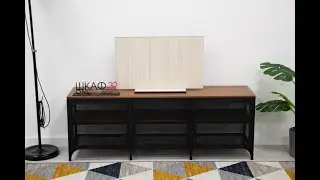 FJALLBO IKEA 903.392.90 Тумба ТВ 150х36х54 Чёрный/Дуб