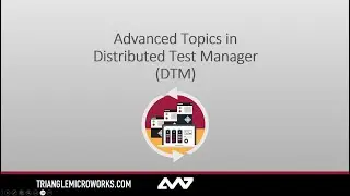Advanced Topics in Distributed Test Manager (DTM)