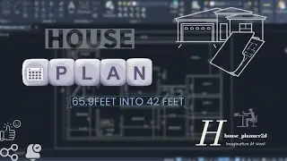 AutoCAD 2D Plan OF 65.9 Feet Into 42Feet || naksha Of 65.9' * 42' || House layout plan Of 2768 Feet
