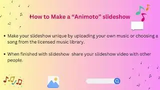 How to make a slideshow with music in “Animoto”