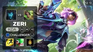 Zeri vs Twitch ADC - EUW Challenger - Patch 12.13 Season 12