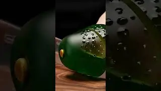 Slicing Glass Avocado 🥑 | ASMR Cut & Glow | Oddly Satisfying Art #relaxing #oddlysatisfying #asmr