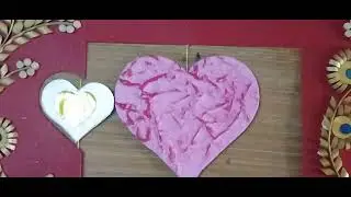 Hand made paper folding love greeting card 