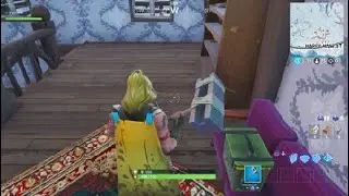Fortnite fortbyte found within a snowy town book shop