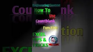 How to Use Countblank function in Excel #shorts #ytshorts #exceltips #tutorial #shortvideo #zero