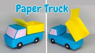 Origami Paper Truck | How To Make DUMP TRUCK out of Paper Easy | | Kids crafts | Nursery Craft Ideas