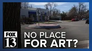 Residents seeing red over roundabout art in Salt Lake City neighborhood