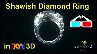 The first all-diamond ring in red-blue iXYt 3D anaglyph as 3D marketing sample, new see at @ixyt
