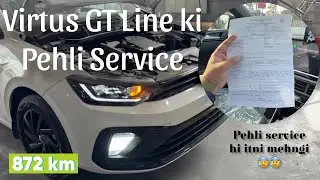 Volkswagen Virtus GT Line first service experience 🚗✨