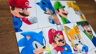 Drawing SONIC Characters & MARIO Characters - Game vs Realistic