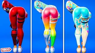 Fortnite Show Em Off Emote With Ruby Skin Extended Version Thicc 🍑😘 OG vs Colourful vs Pastel 😍 4K