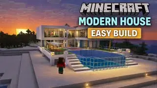 Minecraft How to Build a Modern House Easy Step by Step
