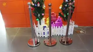 Exhibition Museum Crowd Control Stanchion with 1.5m Velvet Rope, Retractable Belt Stanchion, Crowd C