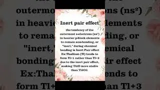 inert pair effect #chemistry