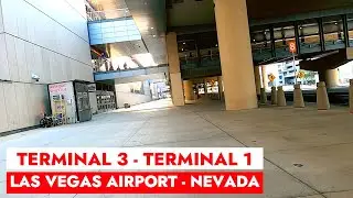 ✈️🚌🇺🇸LAS Transfer from Terminal 3 to Terminal 1 at Las Vegas Airport in Nevada