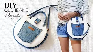 DIY old jeans recycle | Tutorial | old jeans tote bag (ep138)