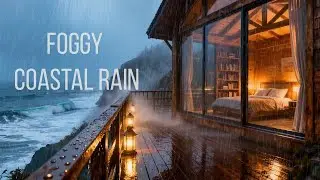 🔴 [Find Clarity] Foggy Coastal Rain from Cliffside Lodge for Reading and Relaxation 🌫️📖