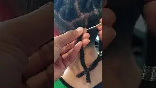 Dreadlocks maintenance on Asian hair using a crochet hook #dreadlocks #dreads #locs #locks
