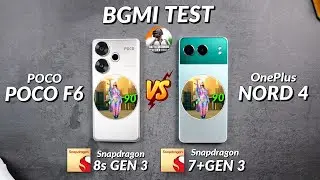 OnePlus Nord 4 vs Poco F6 BGMI Test With FPS Meter | Kaunsa Hai Best? 🤔