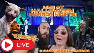 🔴 LIVE: Halloween Horror Nights 2025! 🎃 Art the Clown Hunt + Scarezones, Food & Merch!