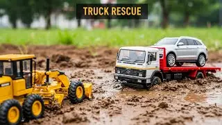 DIY Tractor Construction: Building Bridge & Road Repair 🚜🚧 Toy Truck Rescue