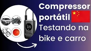 Compressor de ar portátil, testei na bike e no carro!