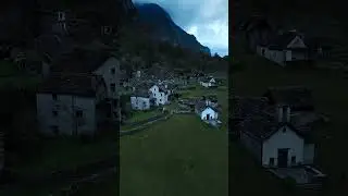 tucked deep in the valley.stone houses centuries #switzerland #ticino #mountainvillage subscriber 💯😘