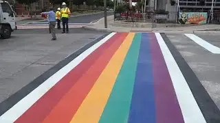 Lawsuit halts $170,000 rainbow sidewalk project amid funding controversy