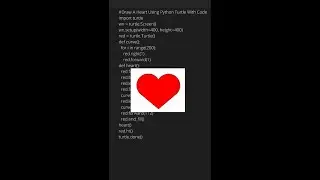 Draw Heart Shape In Python With Code | python heart code | awesome python turtle codes | Python logo