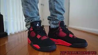 Nike Air Jordan 4 Crimson/Red Thunder On Feet Reveal..