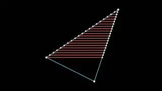 Scanline traingle filling algorithm visualised