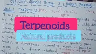 Terpenoids/classification/ occurance ||  Isoprene rule || Natural products