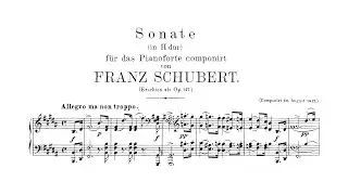 Franz Schubert - Piano Sonata in B Major, D.575