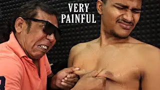Painful Chest Massage by Asim Barber | Head Massage, Neck Cracking & Full Body Chiropractic Cracks
