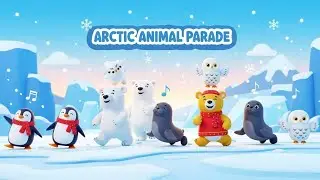 Arctic Animal Snow Parade ❄️🐧🎶 | Winter Animal Song for Kids | Animagic Studio
