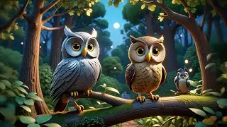 Seven Singing Owls Hoot in Tune | Nighttime Animal Song for Kids | Fun Counting Nursery Rhyme