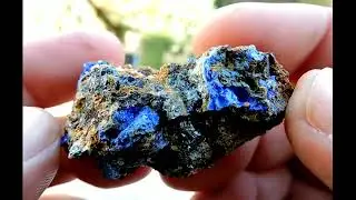 Linarite crystals mineral specimen from the King Arthur mine in Kirki Greece.