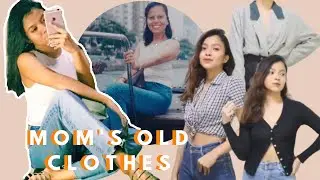 TRYING ON MY MOM'S CLOTHES WHEN SHE WAS ABOUT MY AGE | Andi Navarro