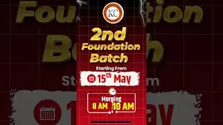 KC PHYSICS CLASSES|NEW FOUNDATION BATCH STATING |JEE & NEET ||SHORTS FOR U| #jee #kcsir