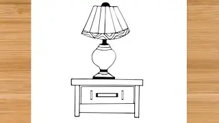 Table lamp drawing | How to draw table lamp | #artbyrihamaryam