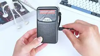 PRUNUS J-167 Pocket Radio AM FM, Digital Battery Operated,Preset, Walkman, Alarm, Timer, Lock Button