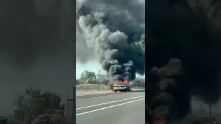 Car fire in Phoenix, Arizona #phoenix  #phoenixaz