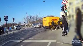 Rechtsabbieger gef&auml;hrdet Radfahrende