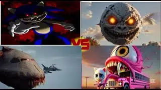 SCARY SONIC vs MONSTER BUS & PLANE! 💀 Coffin Dance Tiles Hop (Brainrot Edition)