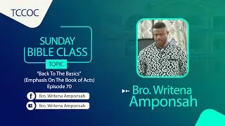 Sunday Bible Class (11/01/26) 