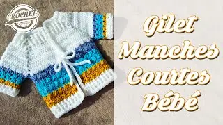 Tutoriel Gilet Hexagone au Crochet Bébé Taille Naissance/Nouveau Né