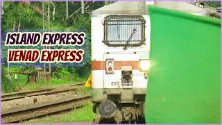 Overtaking Island Express hides Venad Express | View from Kottayam Passenger